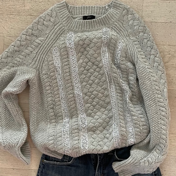 J. Crew Sequin Chunky Sweater - Picture 1 of 7
